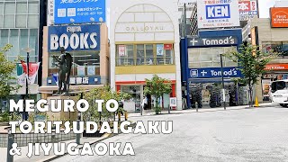 Tokyo Japan 4K Drive - Meguro to Toritsu-Daigaku Station \u0026 Jiyugaoka