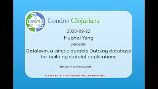 Datalevin - simple durable Datalog database to embed in Clojure stateful apps - Huahai Yang