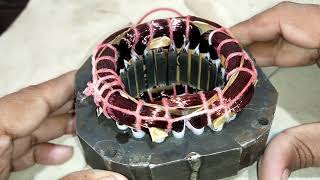 Butter Machine Rewinding / Electric Madhani / How to rewind mini size Stator with powerful data