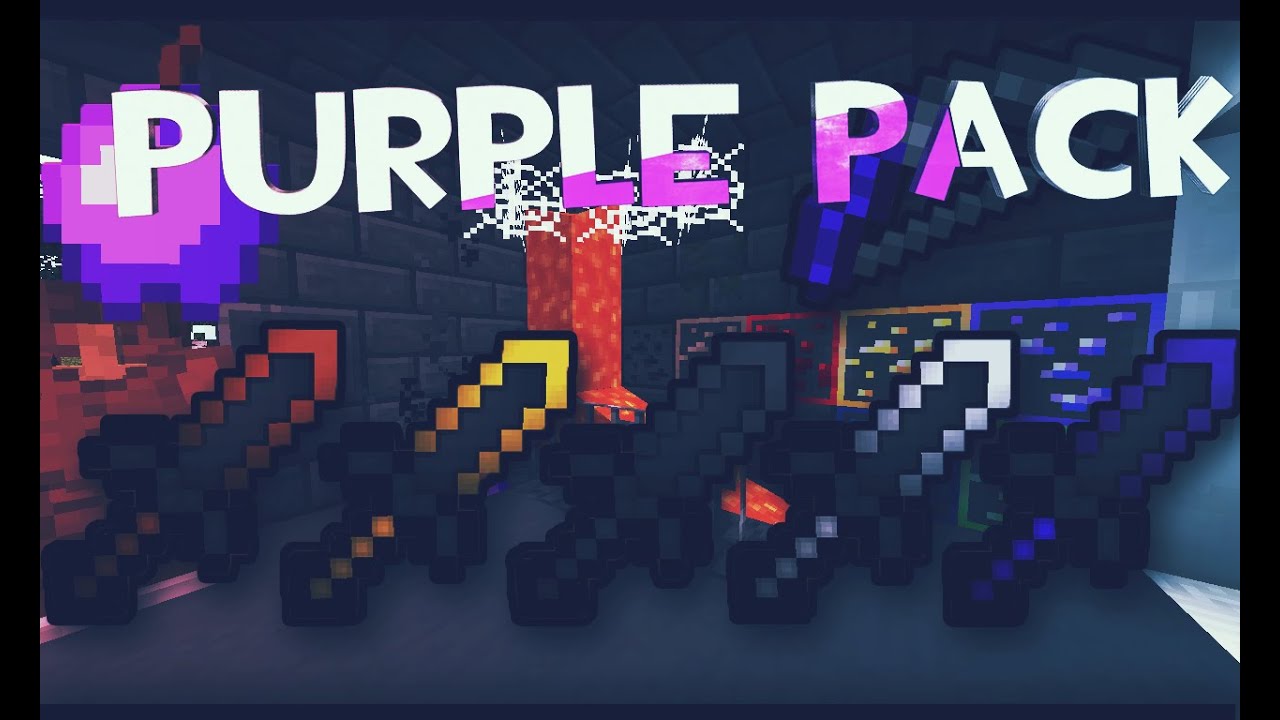 PURPLE TEXTURE PACK PVP 1.8 SIN LAG | Minecraft 1.8.9/1.8.8/1.8 - YouTube