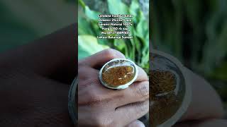 Cincin batu akik natural Cendana rambut emas kristal giwang kinclong natural original