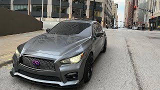 Infiniti Q50 6AM Morning Drive Downtown POV