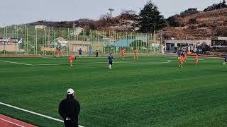 화성fc u18 vs 구미대학교 동계훈련 연습경기 전반전 25년 1월 18일