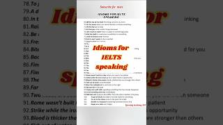 Idioms for ielts speaking #english #ielts #shorts