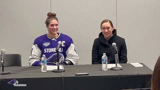 Stonehill W Ice Hockey Highlights vs Cornell; March 14, 2024