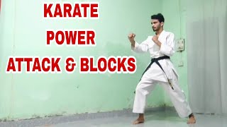 KARATE POWER ATTACKS & BLOCKS ||  #karate #shotokan #shortvideo #karatedo #japan #kai #punch #blocks