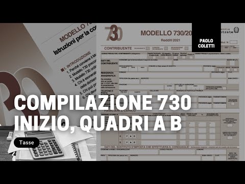 Compilazione 730: Inizio, Quadro A, Quadro B - YouTube