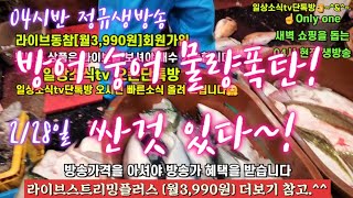 활어횟감 방어 갈치 병어 생굴 해삼 전복 2/28일 04시반 정규라이브(월~토)☝️Only one 새롭고 싸고 다양한 노량진수산시장 새벽 쇼핑을 돕는 정규생방송(Live)운영~