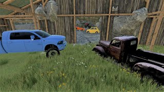 Finding abandoned barn with secret cave inside | Farming Simulator 22