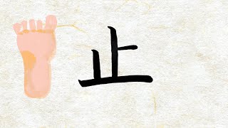 絵で覚える漢字の成り立ち【止】/Learn the kanji for [stop] with pictures