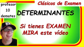 DETERMINANTES 2 Bachillerato Ejercicios resueltos de exámenes Ecuaciones Matriciales con parámetros