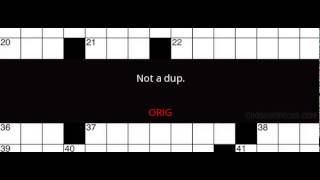 Not a dup. Crossword Clue Solution