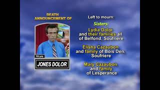Jones Dolor ~ Long Obituary