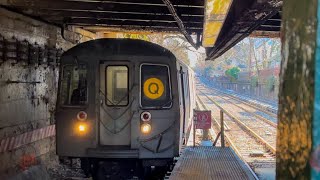 NYC Subway Rare: Concourse Yard R68s Operating in Q Line Service