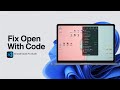 VS Code Context Menu Problem Fix | Enable 'Open with Code' Option Easily