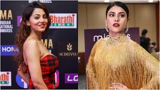 Watch Out Actress Ananya Sengupta \u0026 Naira Shah's Stunning Red Carpet Entry At SIIMA 2021