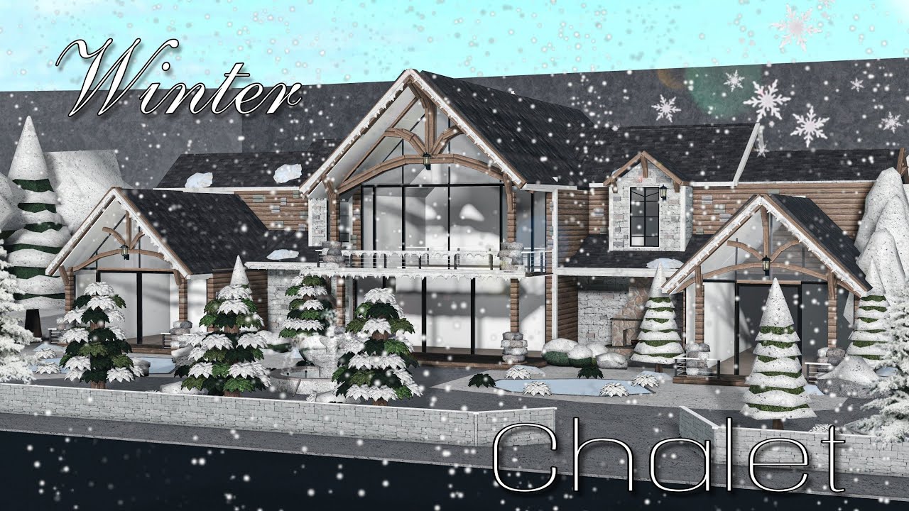 Bloxburg || Realistic Winter Chalet Speedbuild - YouTube