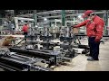 Process of making hydraulic cylinders. A wonderful Japanese hydraulic cylinder factory