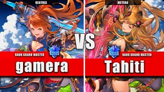 GBVSR ▰ gamera (Beatrix) VS Tahiti (Metera) | High Level Gameplay