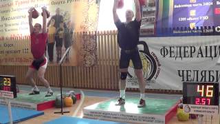 Military competition Ilya Tashlanov jerk 2x32 kg kettlebells 100 reps in 6.15 min