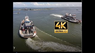 Fourth of July Weekend Galveston Bolivar Ferry 4K UHD Drone Video