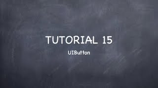 iOS Tutorial 15 "UIButton"