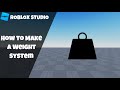 How to make a Weight(Inventory) System in Roblox! (Roblox Studio Scripting Tutorial 2024)