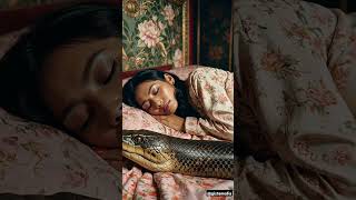 Ngeri banget - tidur ditemani ular python #python #trending #creepypasta