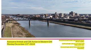 4K! Epic Amtrak and CSX Action in Western Ohio!  12 23 24!