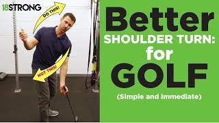 #1 Tip for a better shoulder turn in your golf swing (SIMPLE and IMMEDIATE)