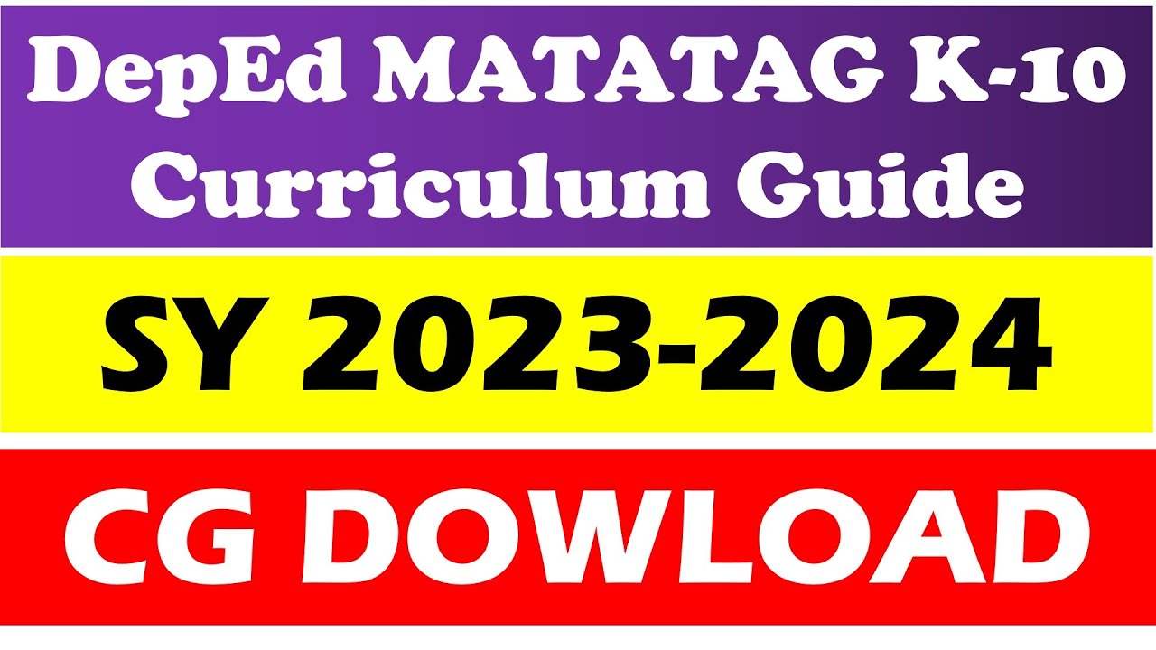 Deped Matatag K 10 Curriculum Guide Sy 2023 2024 Cg – Eroppa