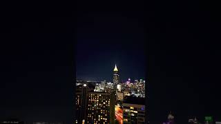 Fly over the dazzling lights of Atlanta's downtown  - a mesmerizing sight to behold from above!