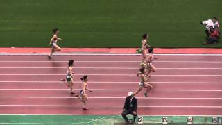 織田記念2015 女子100m予選2組市川華菜11.87 (0.0)