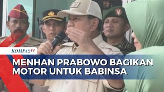 Kunker ke Pekalongan, Menhan Prabowo Bagikan 110 Motor untuk Babinsa