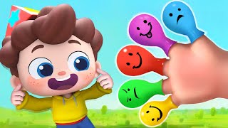 Balloon Finger | Balloon Pop Song | Learn Science for Kids | Nursery Rhymes \u0026 Kids Songs | BabyBus