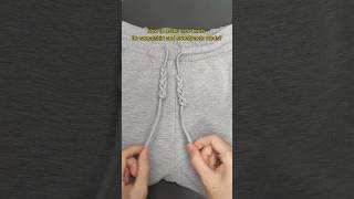 One Way to Tie Hoodie Strings. How to tie sweater rope? | lace tie styles #lacing #hoodielacing