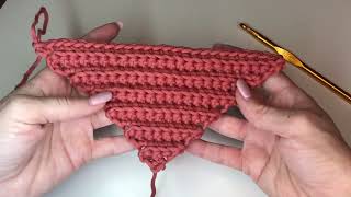 How to Crochet Triangle, Easy Pattern, Absolute Beginner Friendly, Universal Pattern