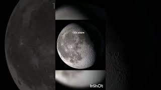 moon thought my telescope 90x zoom 150x zoom 525x zoom 1125x zoom