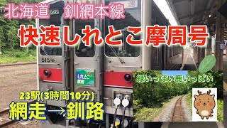 【JR北海道釧網本線　しれとこ摩周号】鹿と緑がいっぱい！網走ー釧路♪