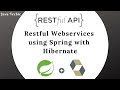 Restful Webservices using Spring with Hibernate | Java Techie