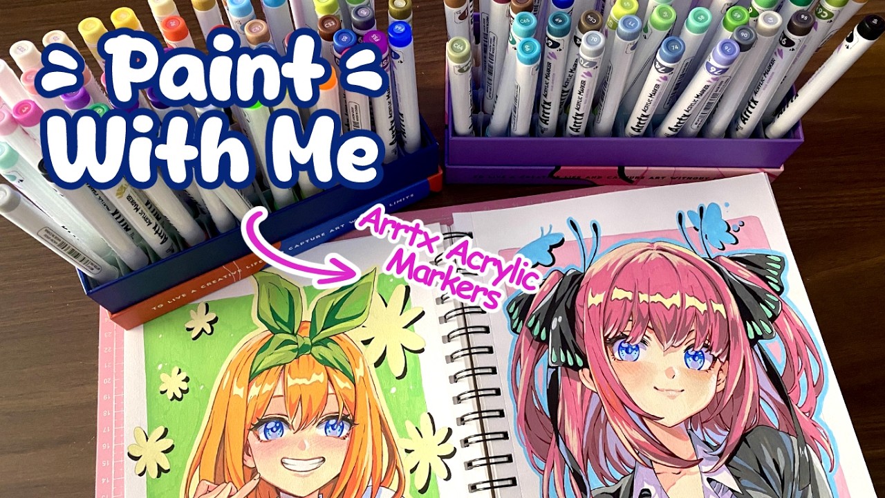 Review Arrtx Acrylic Markers 60 Colors Set 60a And 60b Youtube