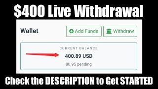 $400 Proof of withdrawal.... Check Description to Get Started