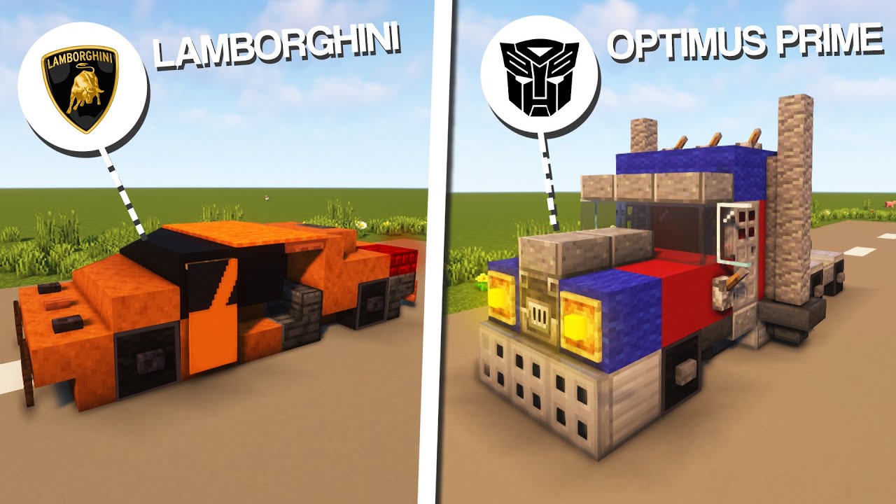 Minecraft 5 Car Vehicle Builds Youtube Minecraft 5 Car Vehicle Builds Youtube