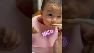 【生後7ヶ月】離乳食好きすぎる赤ちゃん最後の笑顔に撃沈、、【育児】#shorts #赤ちゃん #baby #cute #離乳食#かわいい #子育て #パパと娘