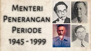 NAMA-NAMA MENTERI PENERANGAN PERIODE 1945-1999