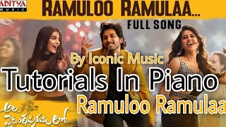 "Ramuloo Ramulaa" song in piano (Ala Vaikunthapurramullo).