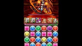 パズドラ ヘラ・ウルズ降臨！ 魔炎妃 地獄級(回復PT)ノーコンクリア攻略動画