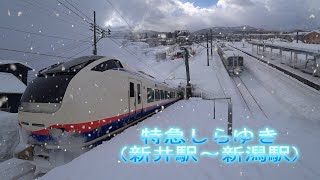 【特急しらゆき・車窓】しらゆきから眺める雪景色　新井駅～新潟駅