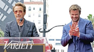 Robert Downey Jr. Gives an 'Avengers' Roast to Chris Hemsworth at Walk of Fame C