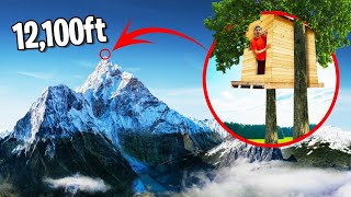 Overnight Survival in WORLDS HIGHEST TREEHOUSE!